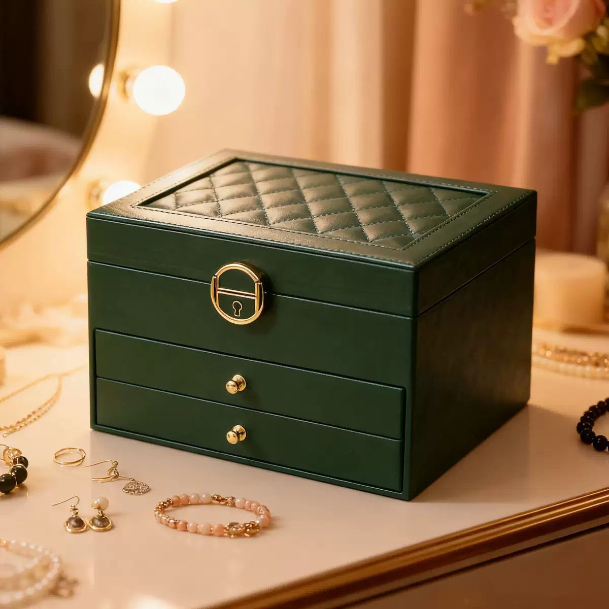 Fancy Three Layer Jewelry Box