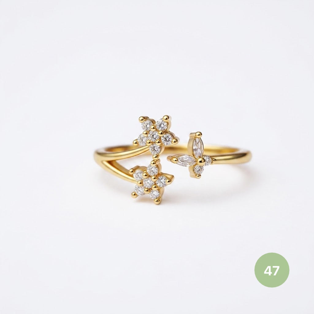 Dainty Rings - golden and silver