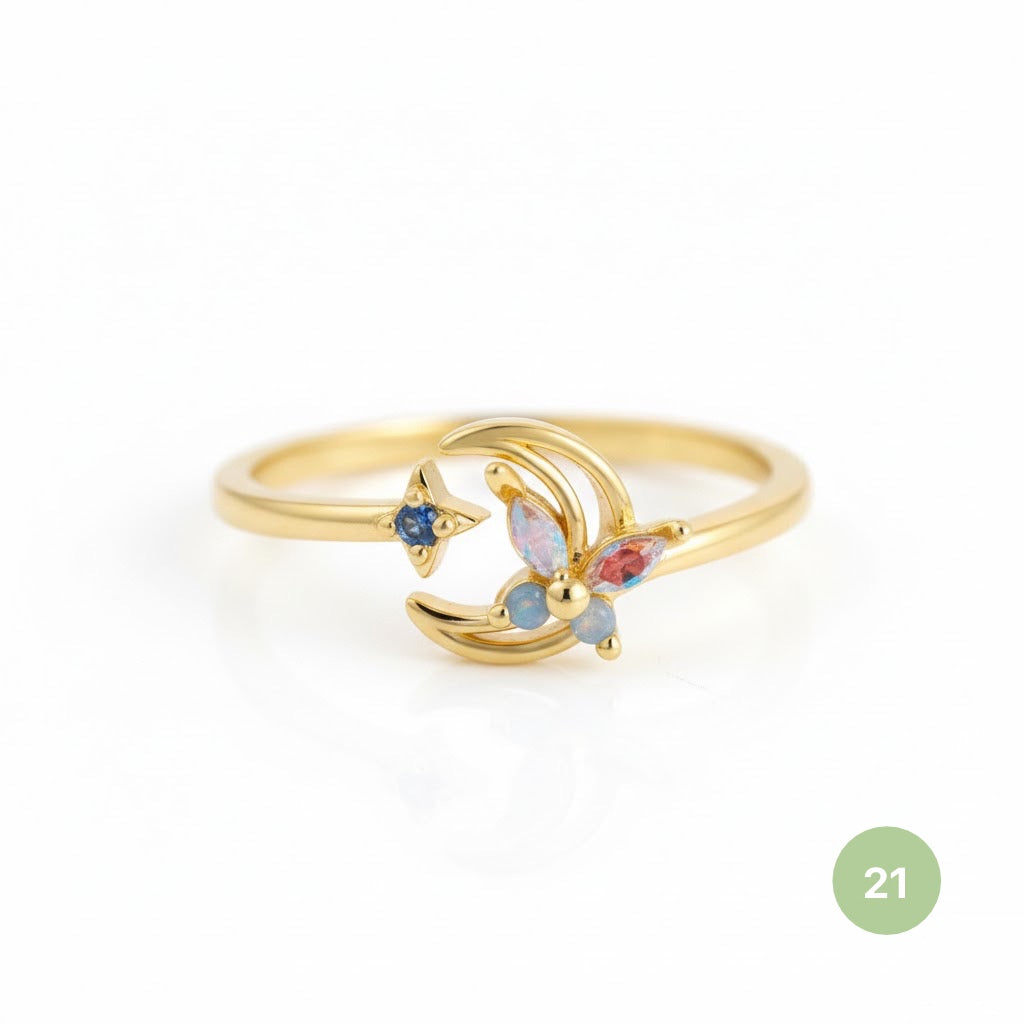 Dainty Rings - golden and silver