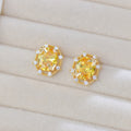 Luxe Openwork Shiny Golden Jewelry Set