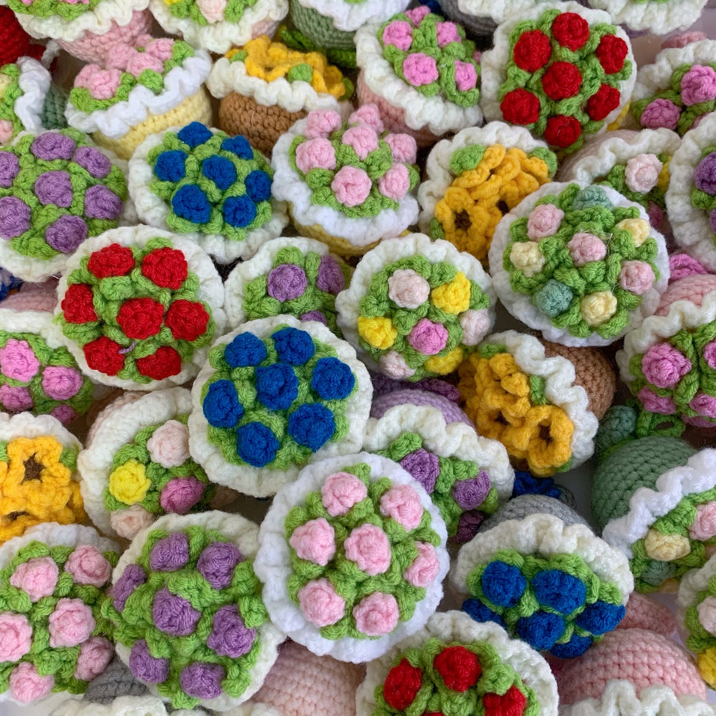 Flower Bouquet Crocheted Doll
