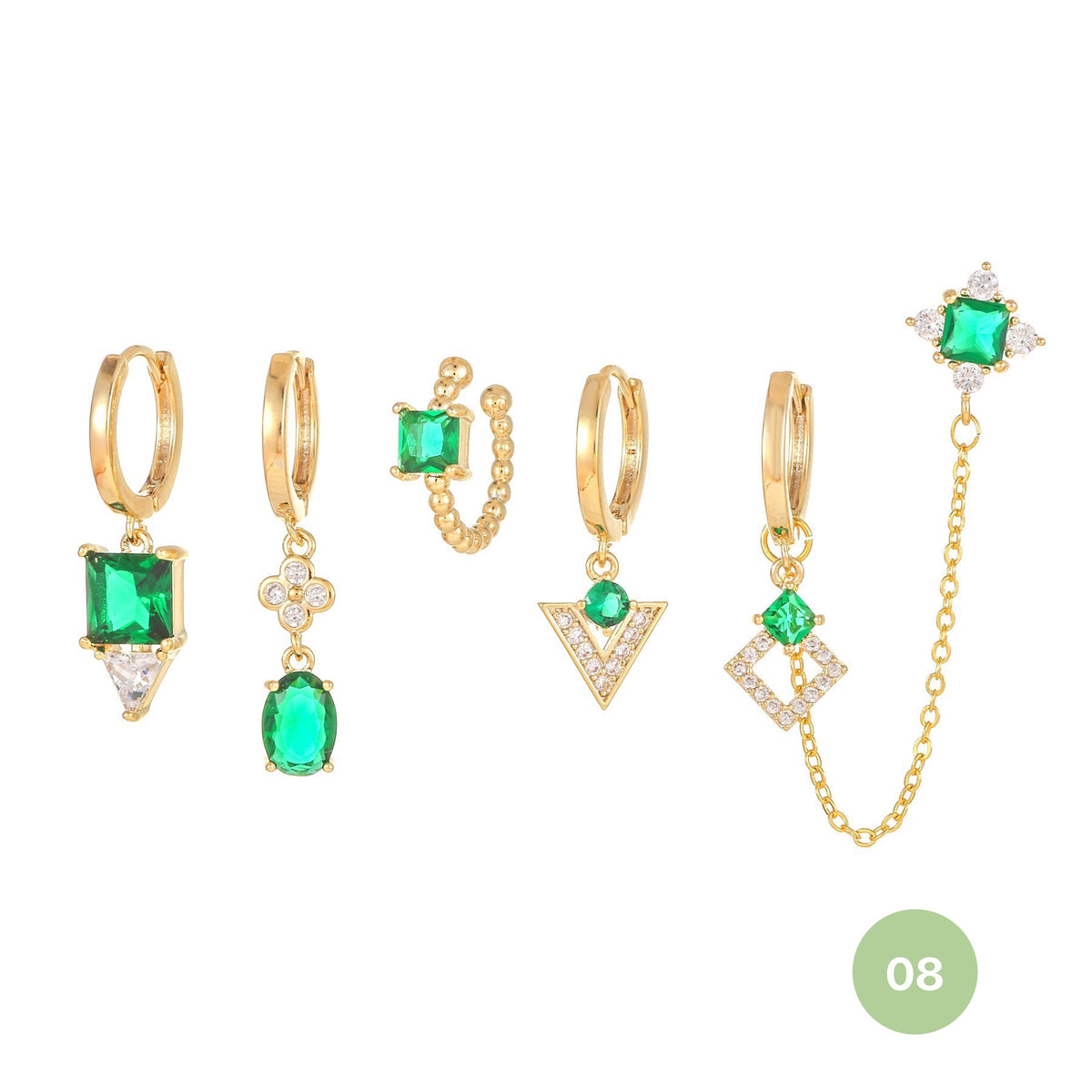 Shooting Star Hoop Earring Set