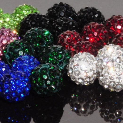 Shiny rhinestone beads
