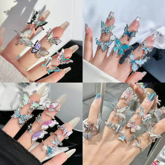 Dainty Butterfly Rings
