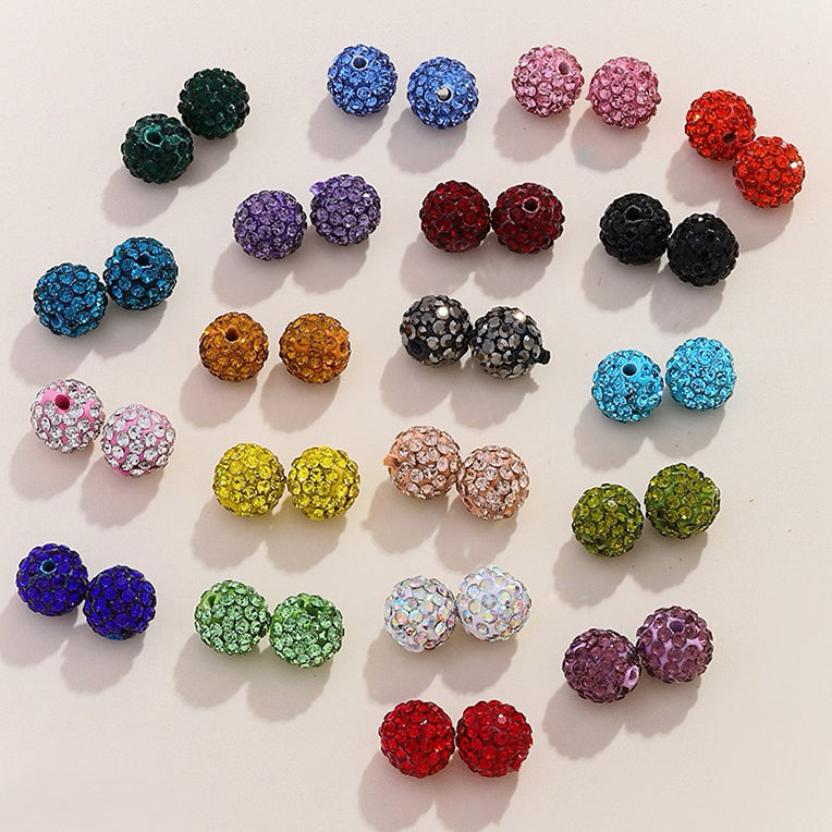 Shiny rhinestone beads