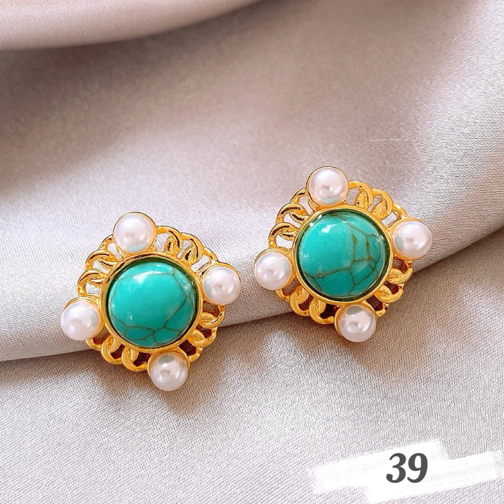 Vintage Oil Painting Style Earrings