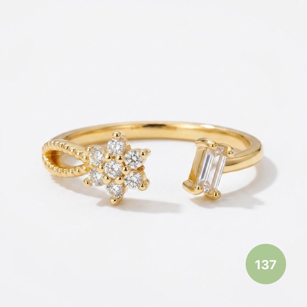 Dainty Rings - golden and silver