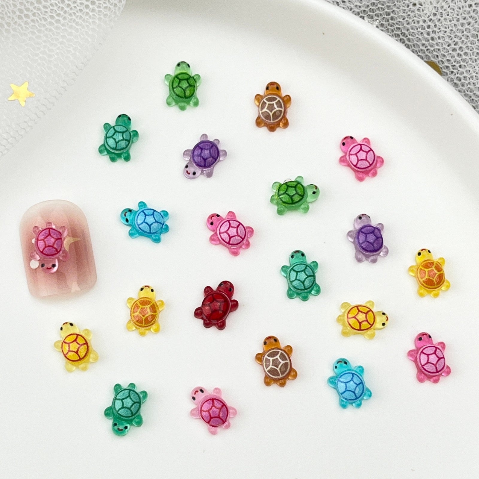 Mini turtle Charms (Glow in the dark)
