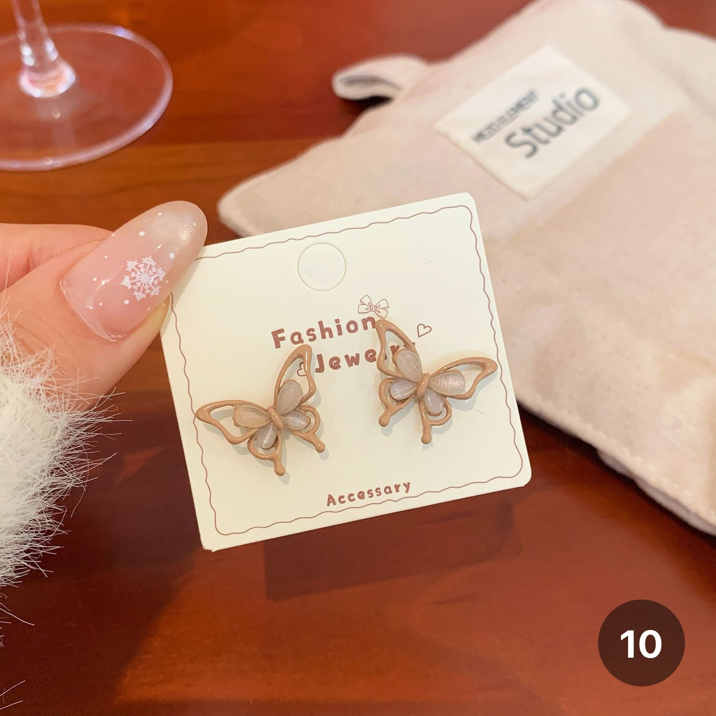 Cat eye Stone Series Earrings