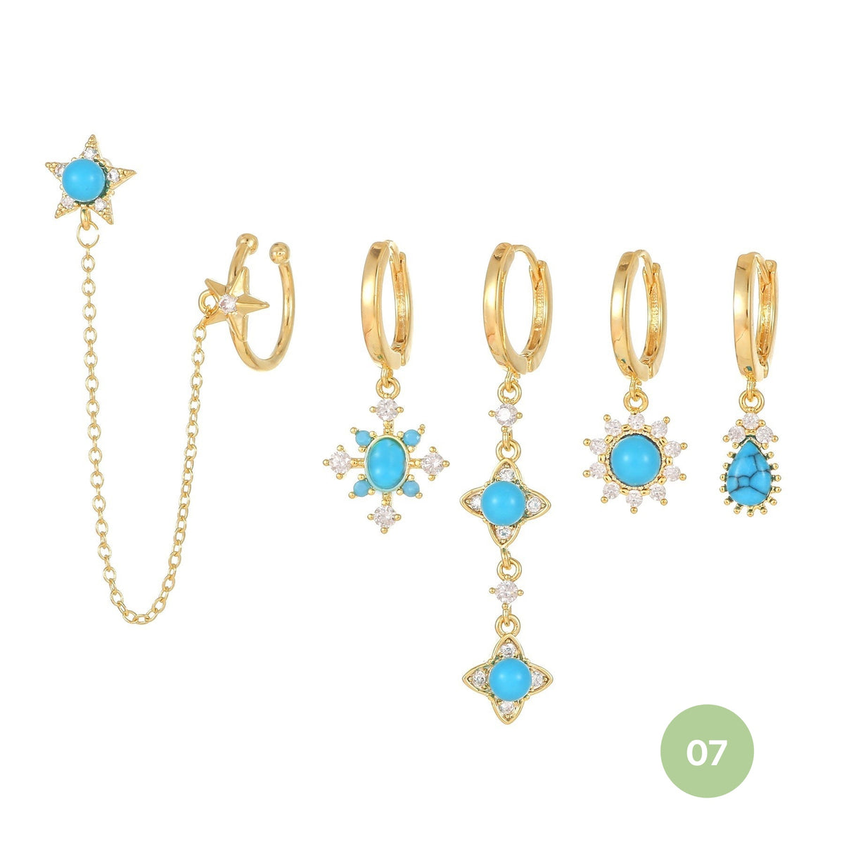Shooting Star Hoop Earring Set