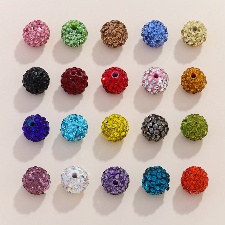 Shiny rhinestone beads