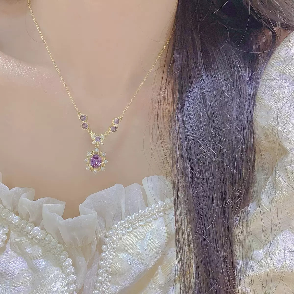 Luxe Butterfly Mystic Violet Jewelry Set