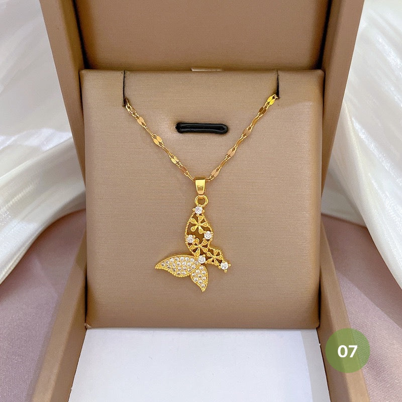 Shiny Butterfly Necklace
