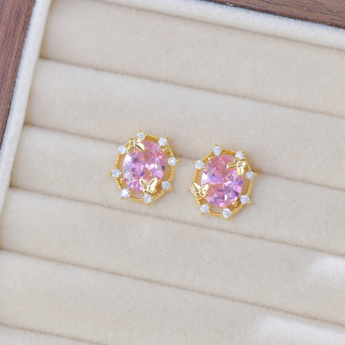 Luxe Openwork Fresh Pink Jewelry Set