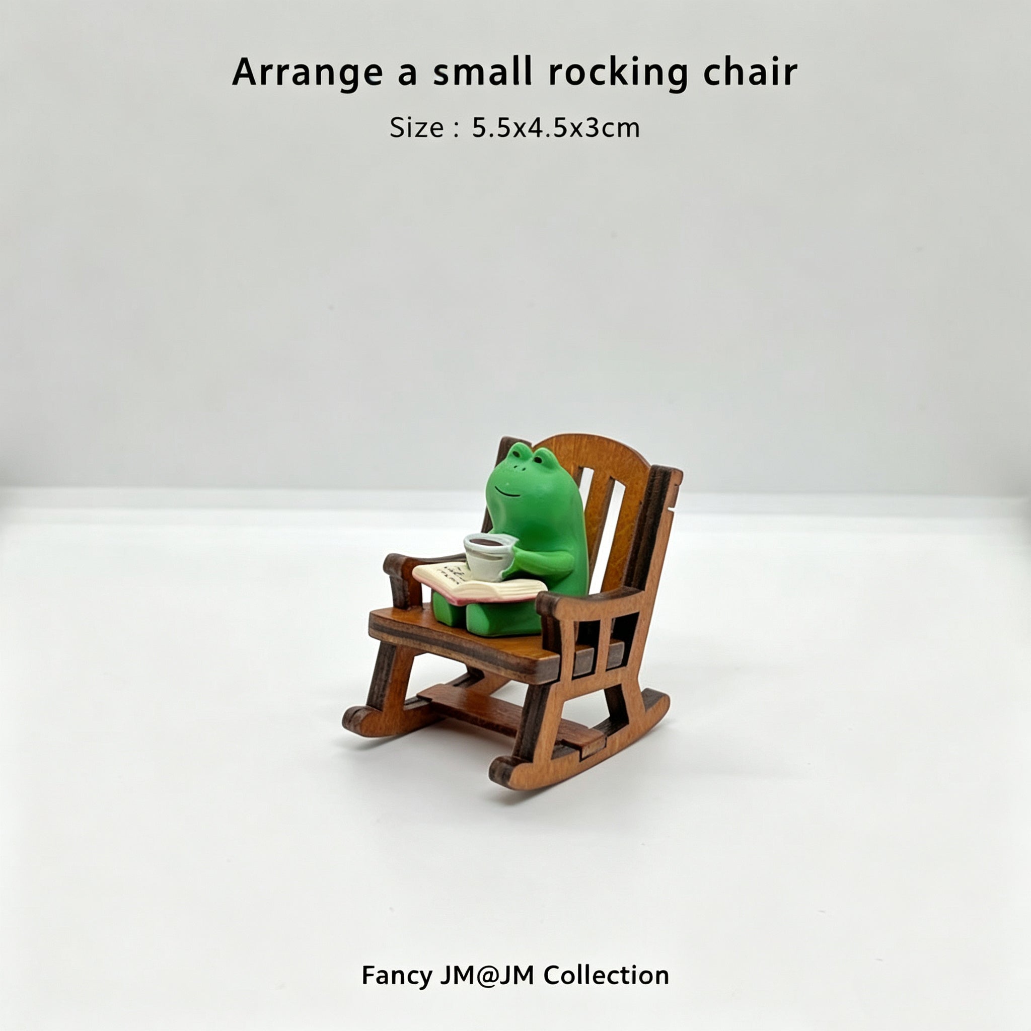 Cute Frog Reading Figurines