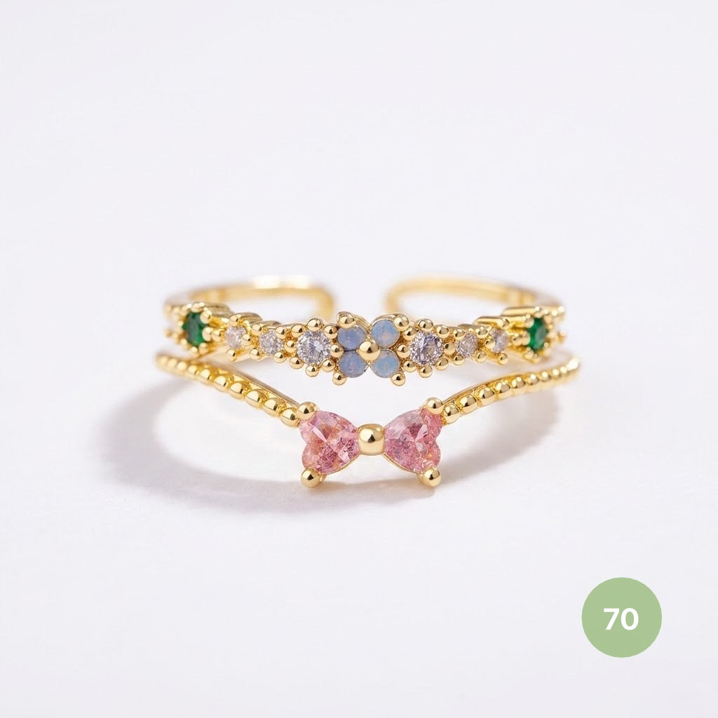 Dainty Rings - golden and silver