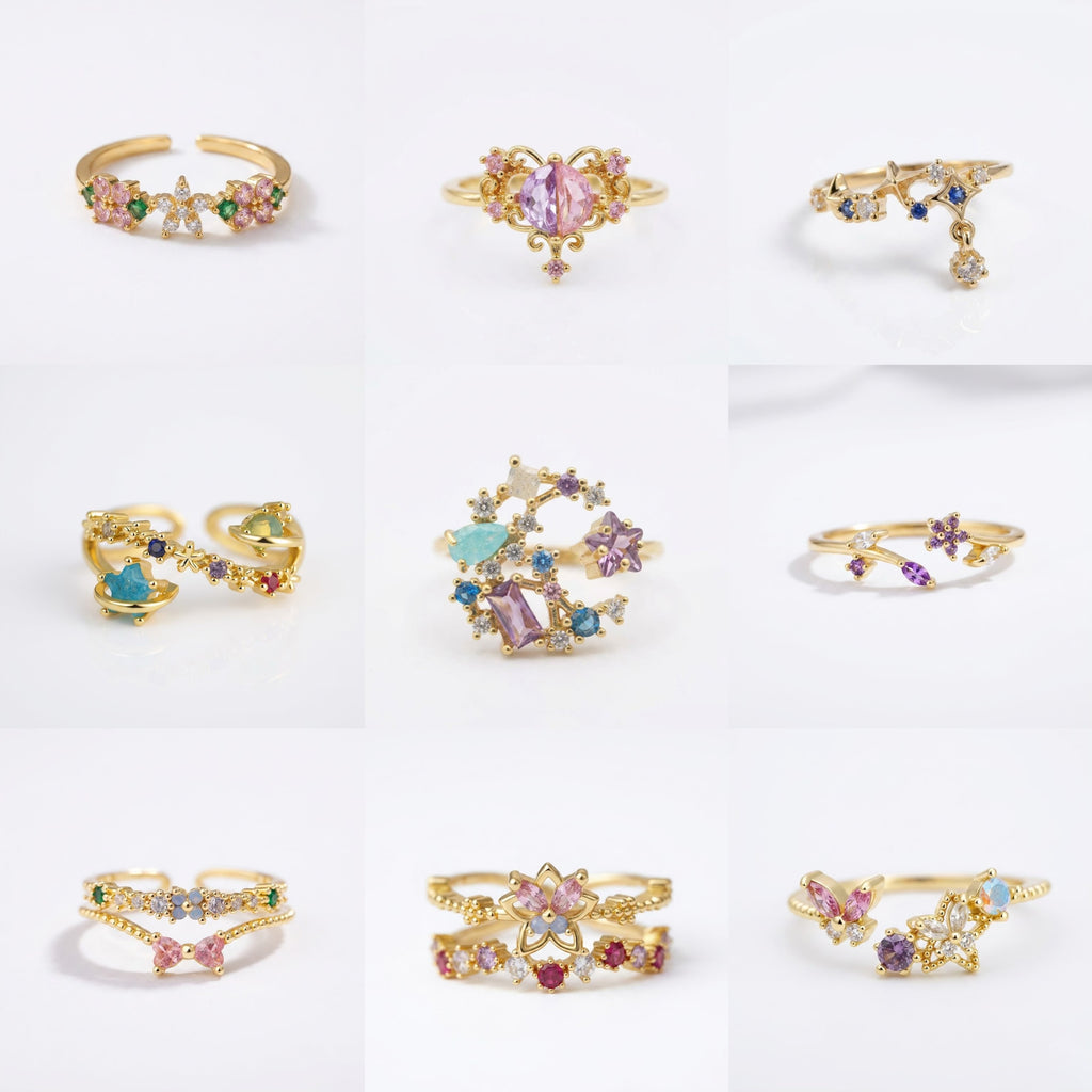 Dainty Rings - golden and silver