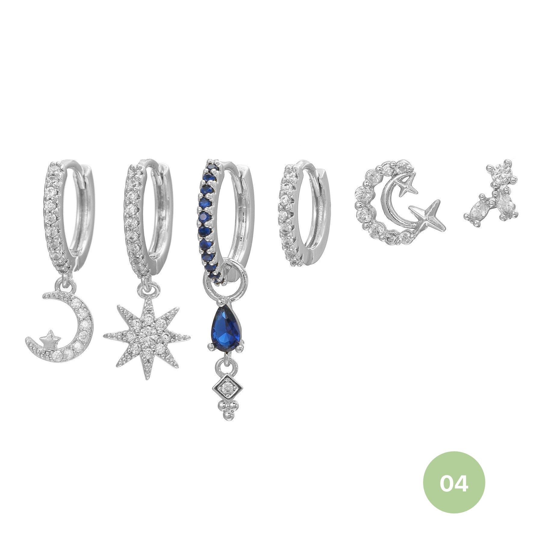 Shooting Star Hoop Earring Set