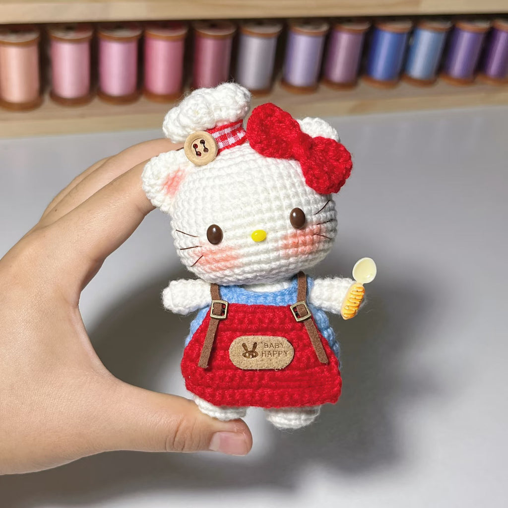 KT Cooker Kitty Handmade Crocheted Doll