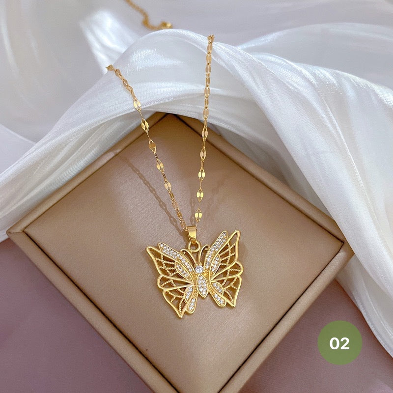 Shiny Butterfly Necklace