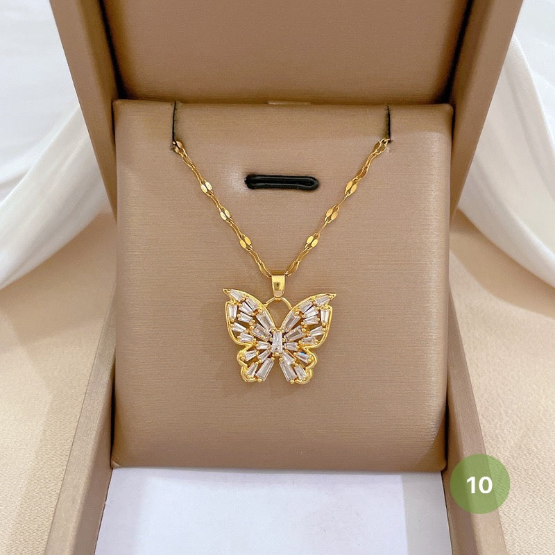 Shiny Butterfly Necklace