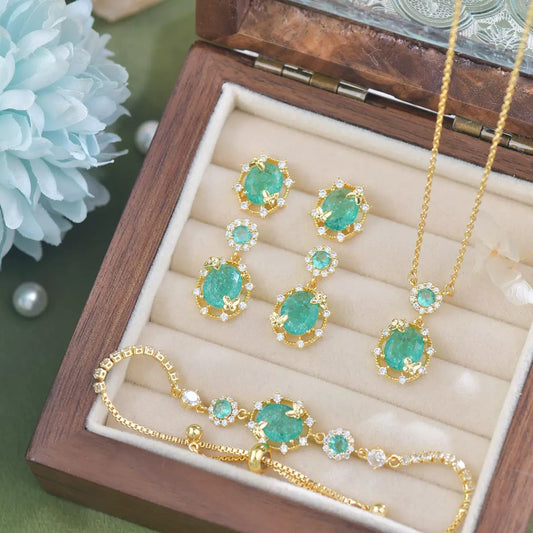 Luxe Openwork Paraiba Jewelry Set