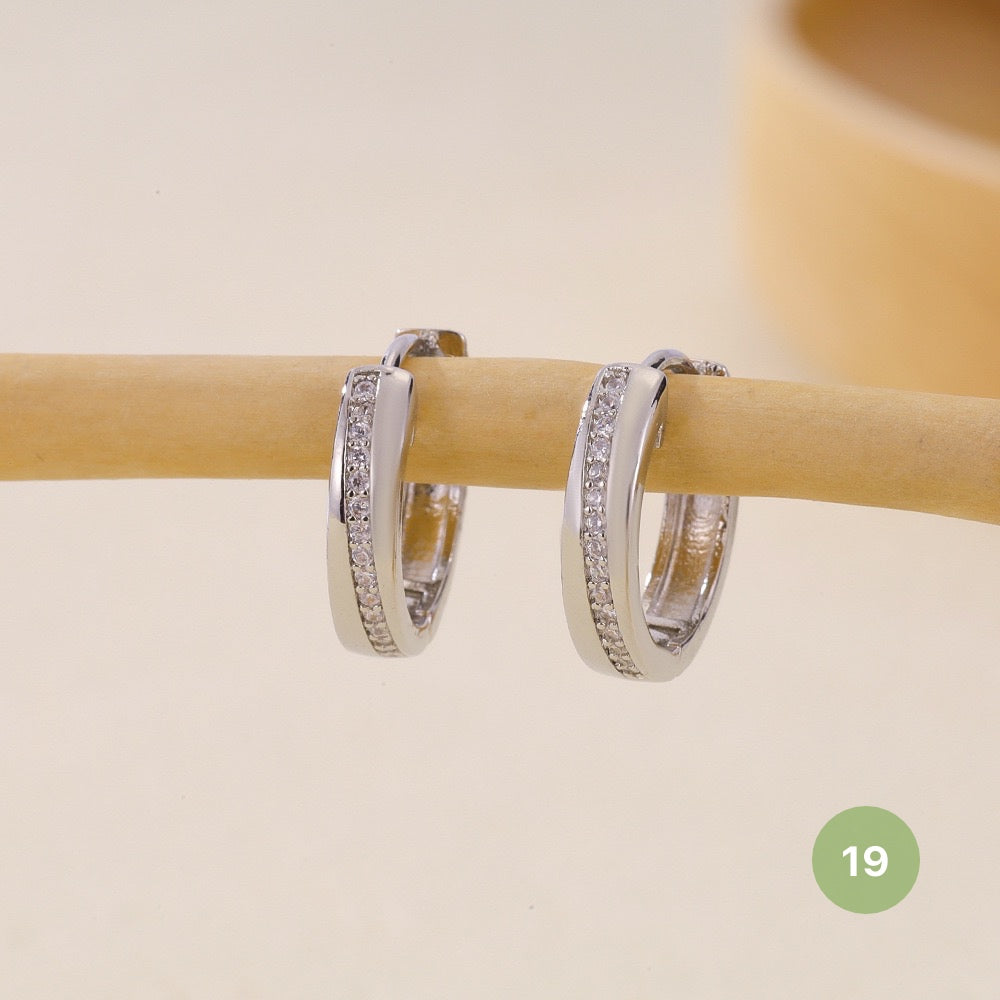 Silver Plain Hoop Earring