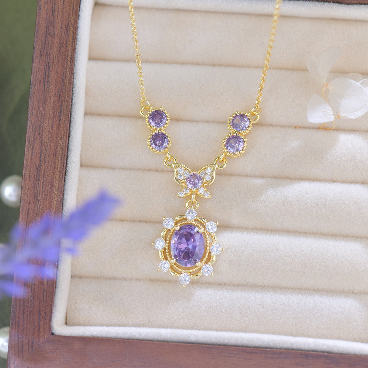 Luxe Butterfly Mystic Violet Jewelry Set