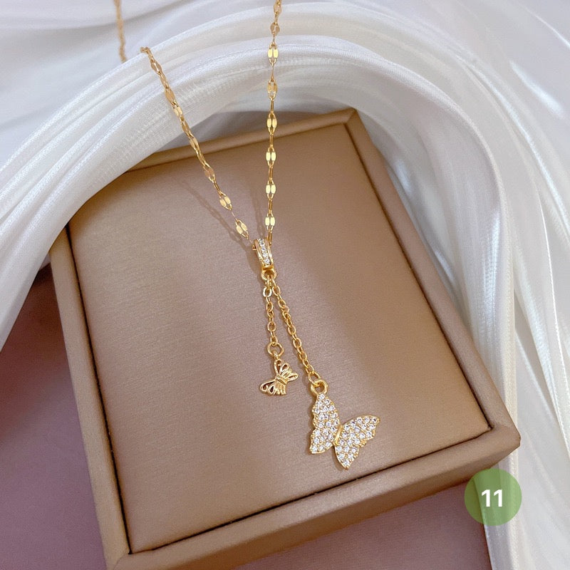 Shiny Butterfly Necklace