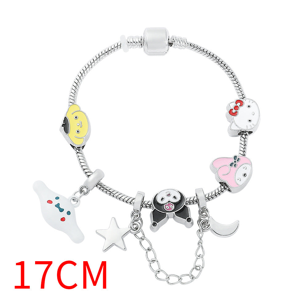 Cute HK Kitty PanDola Beaded Bracelet