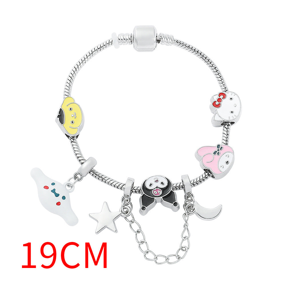 Cute HK Kitty PanDola Beaded Bracelet