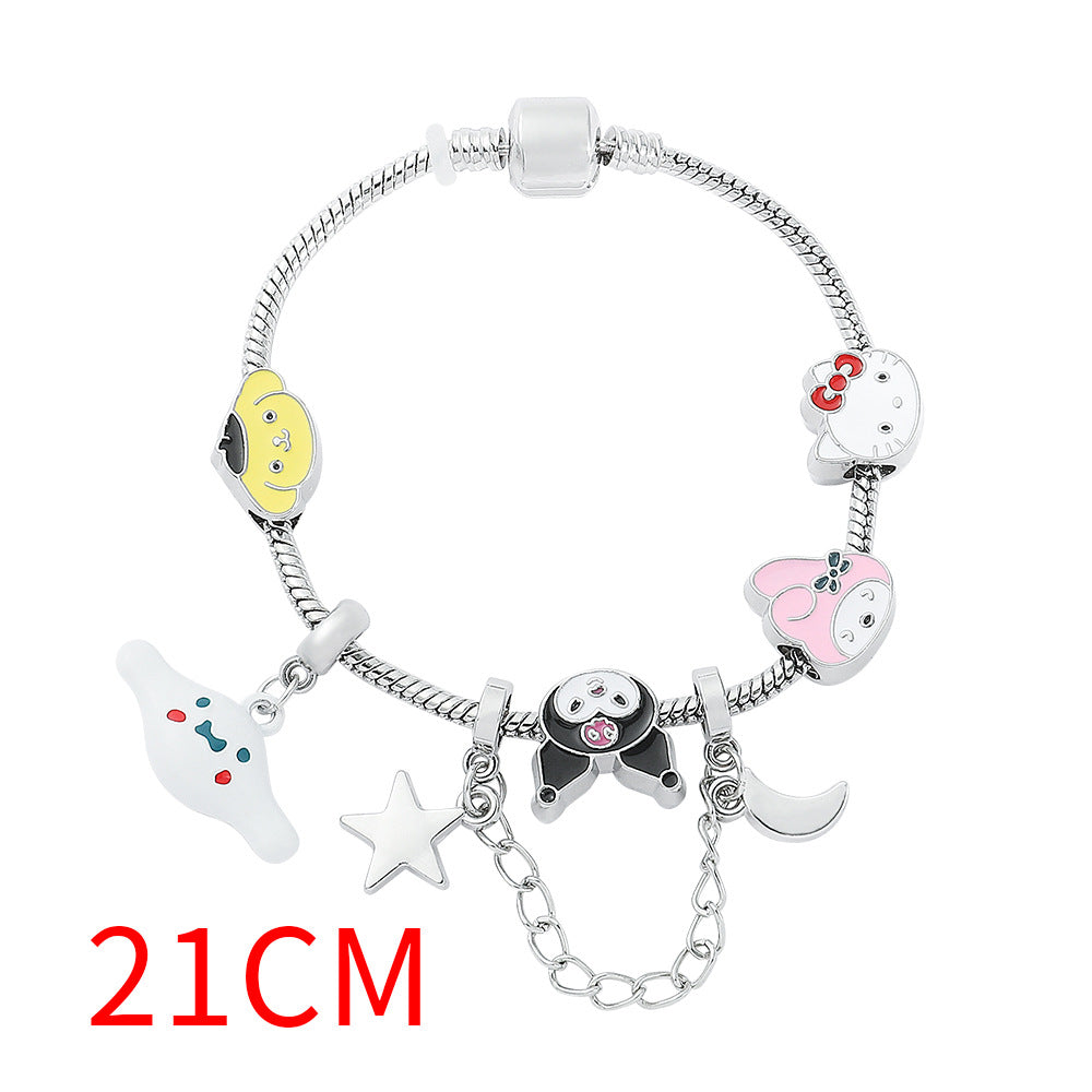 Cute HK Kitty PanDola Beaded Bracelet