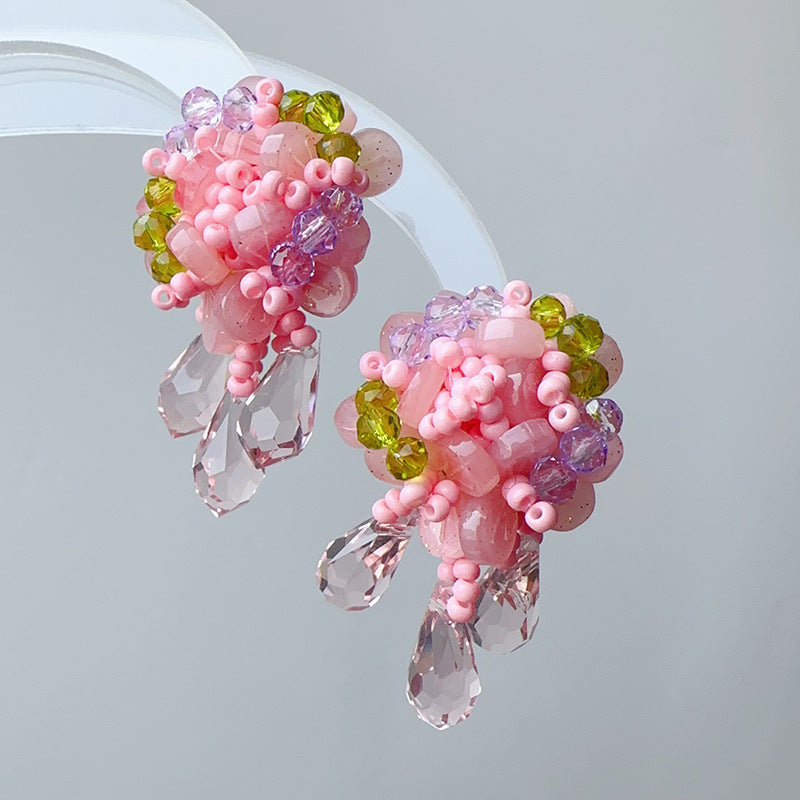 Monet Impression Hydrangea Drop Earrings