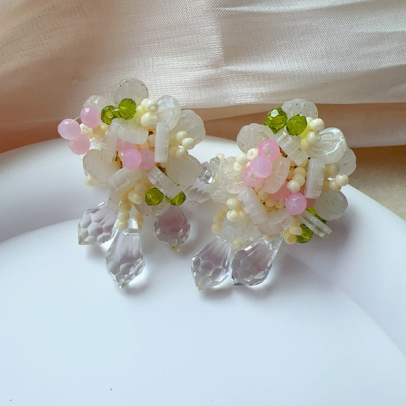 Monet Impression Hydrangea Drop Earrings