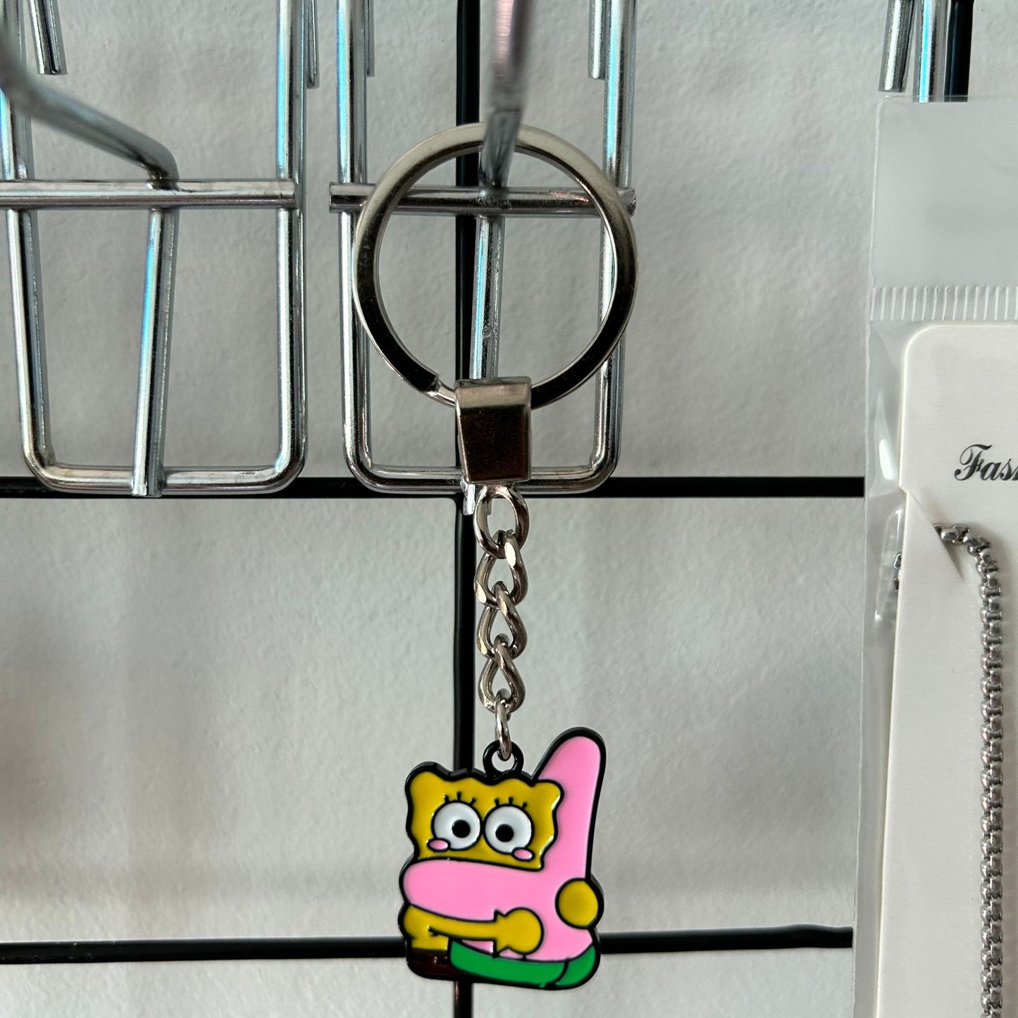 Spongeboob Double Sided Hugging Necklace&Keychain