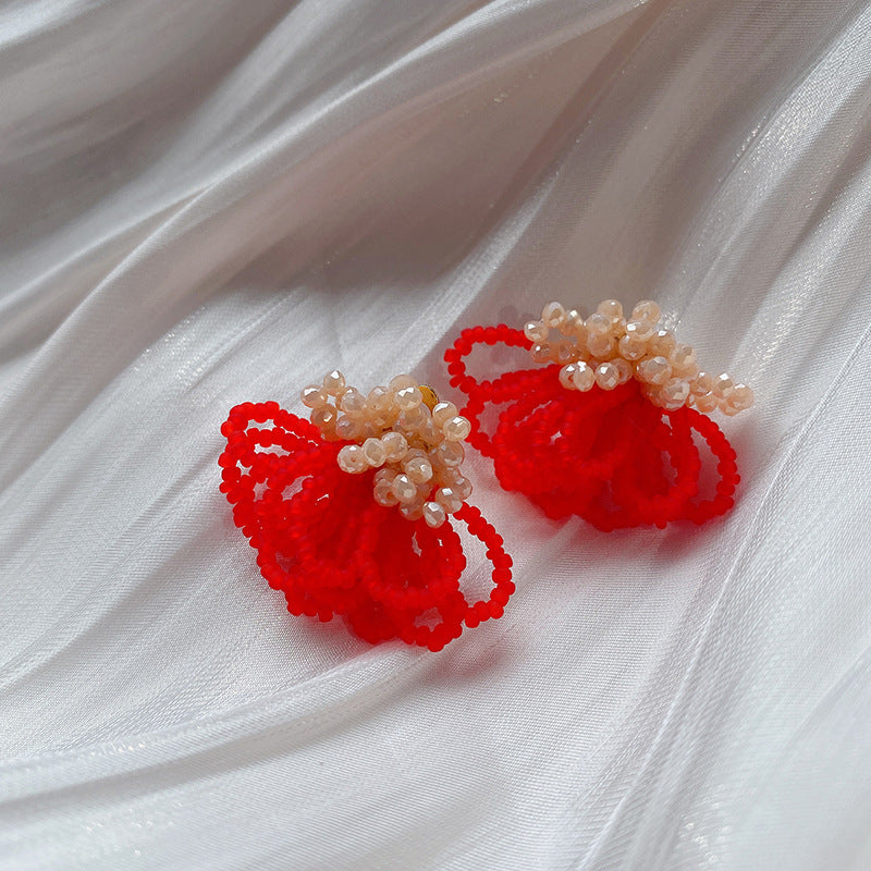 Contrast Color Beaded Earrings