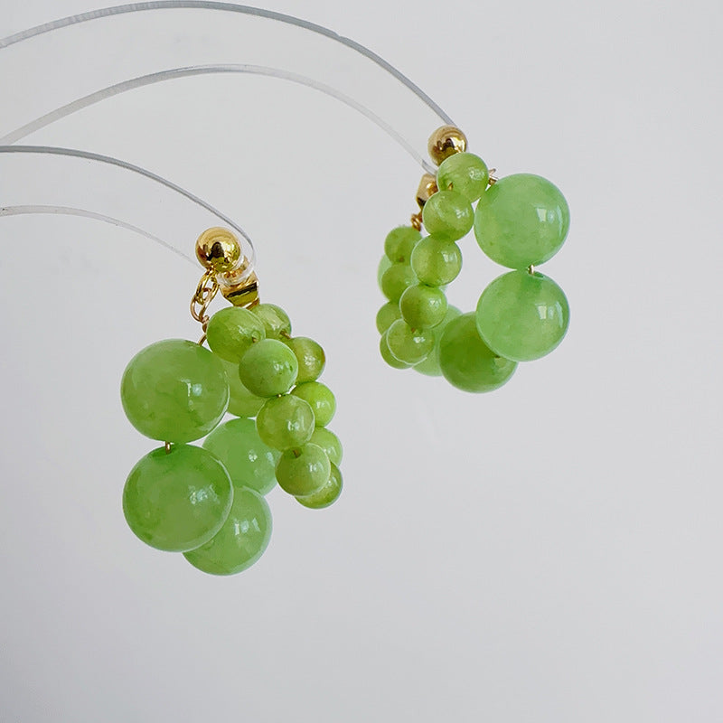 Crystal Strawberry Grape Stud Earrings