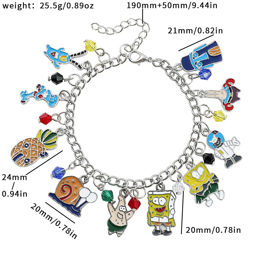 Cute Spongeboob PanDola Beaded Bracelet