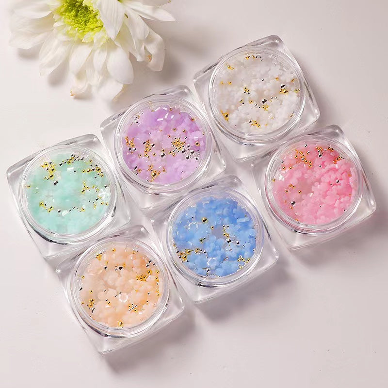 Mini Colorful Flower Charms Set