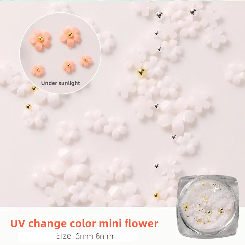 Mini Colorful Flower Charms Set