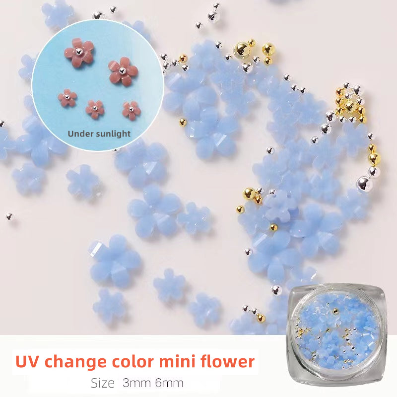 Mini Colorful Flower Charms Set