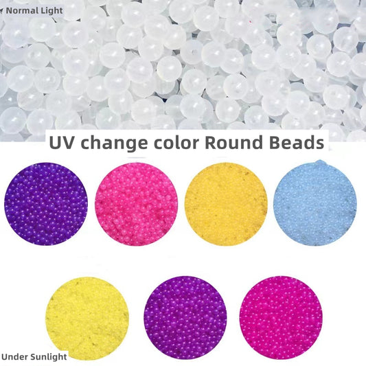 UV-change color Round Beads