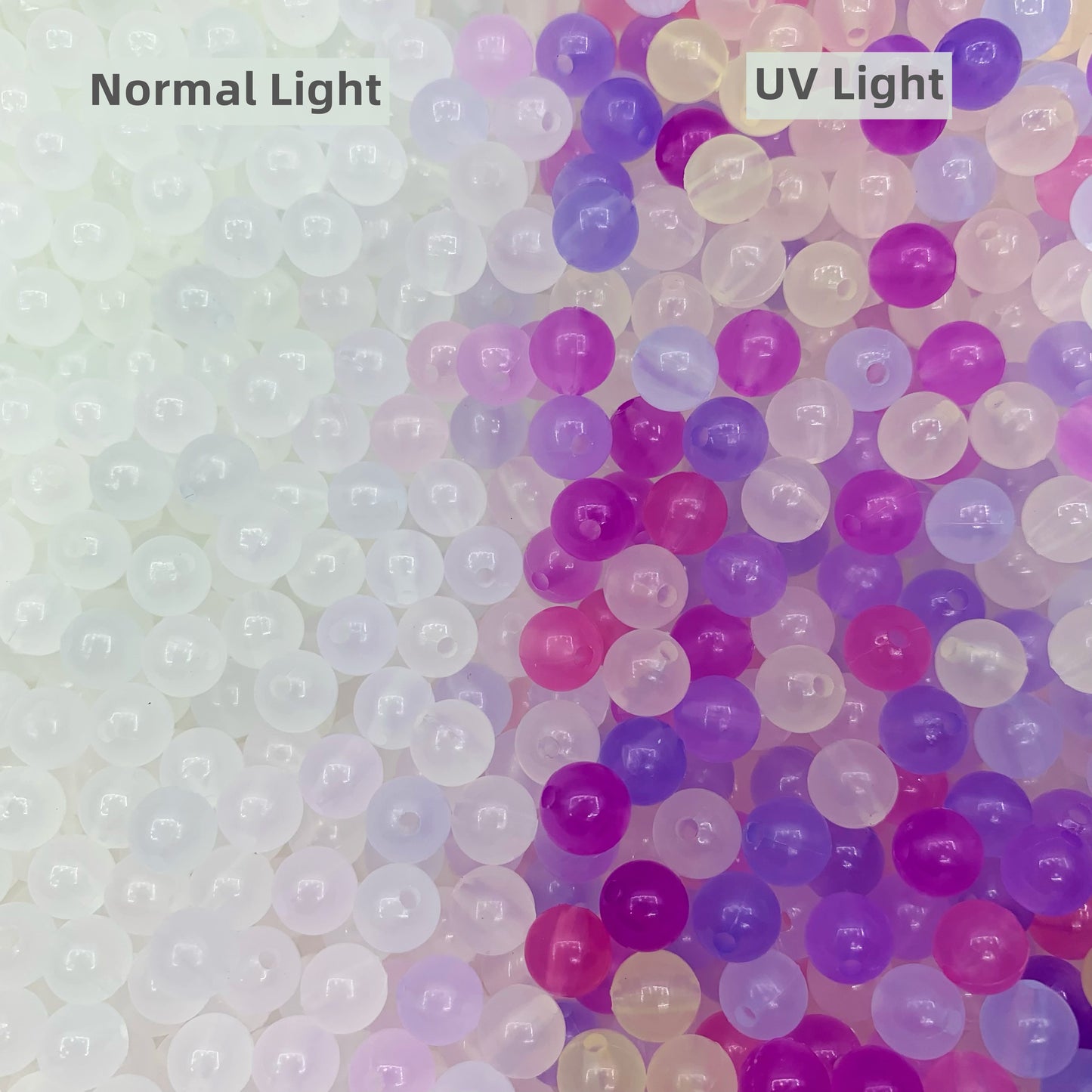 UV-change color Round Beads