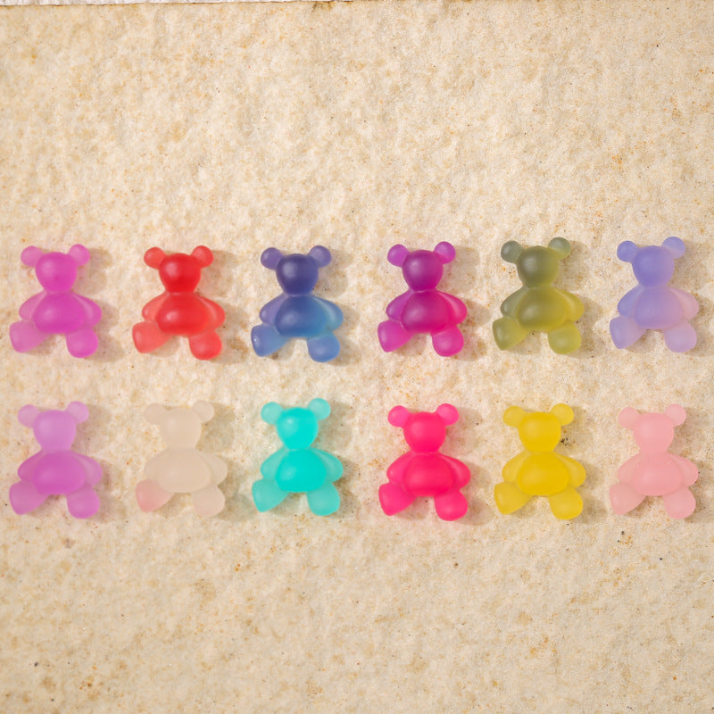 Big Teddy Bear Resin Charms  (Luminous and UV change)