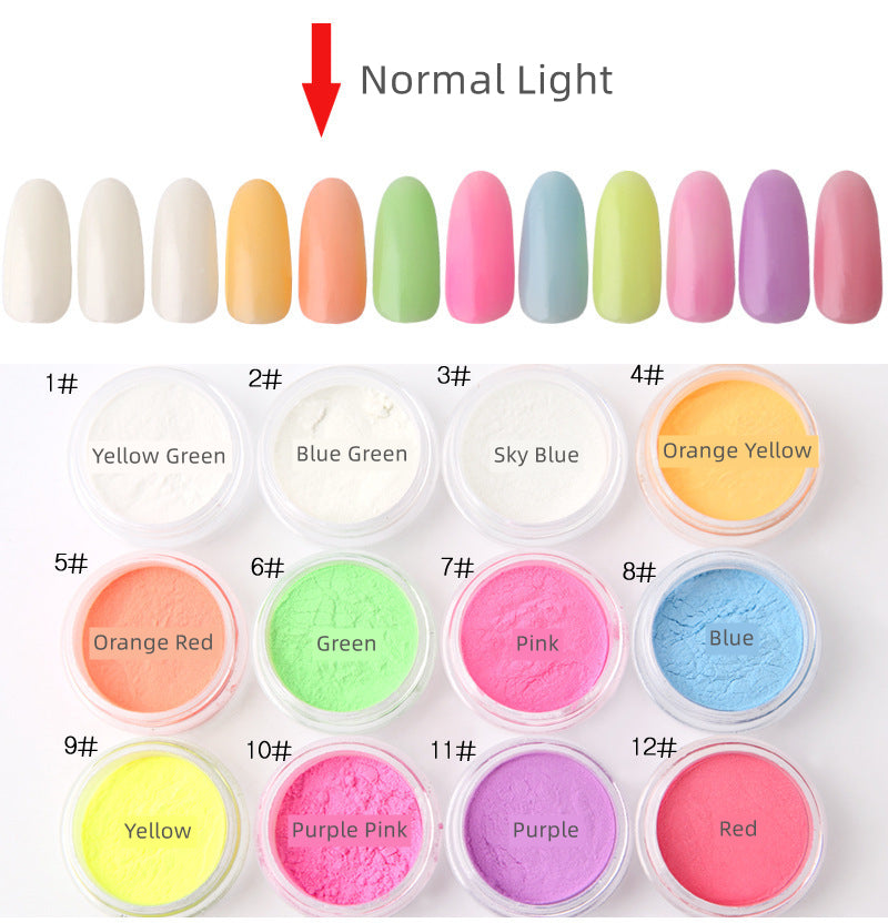 Glowing Powder  Set (Strong Luminous)