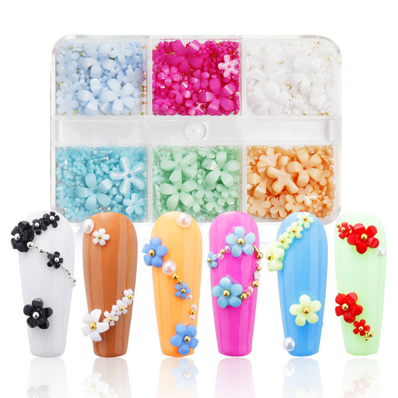 Mini Colorful Flower Charms Set