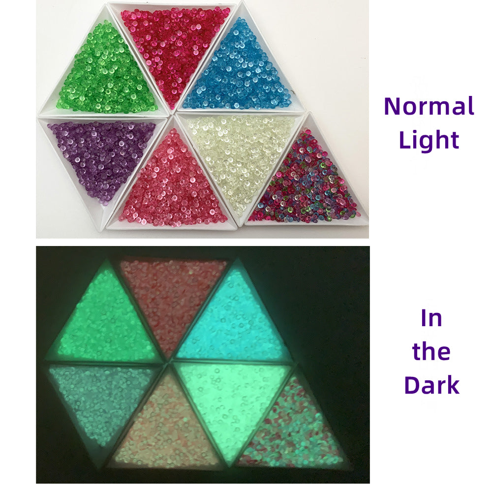 Glowing Rhinestones 3mm  (Strong Luminous)