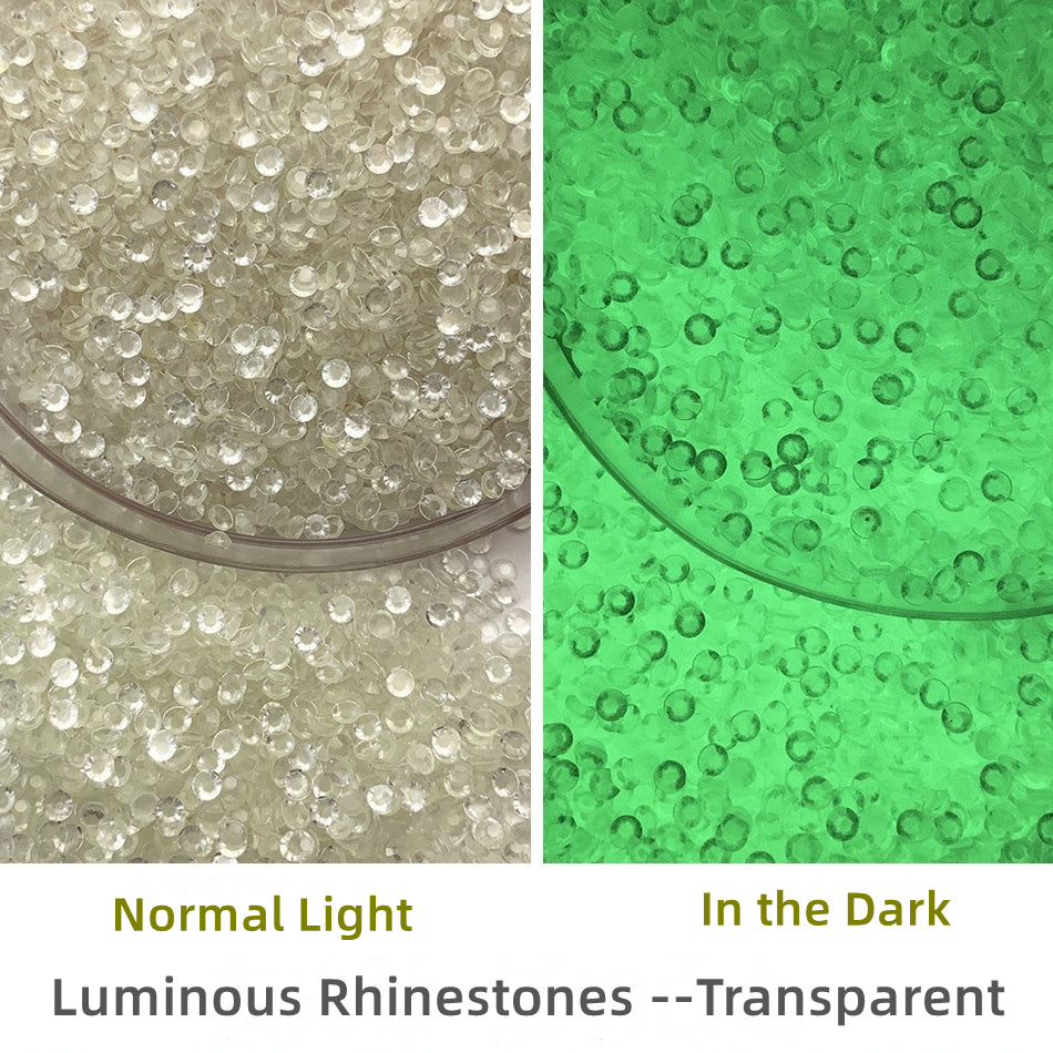 Glowing Rhinestones 3mm  (Strong Luminous)