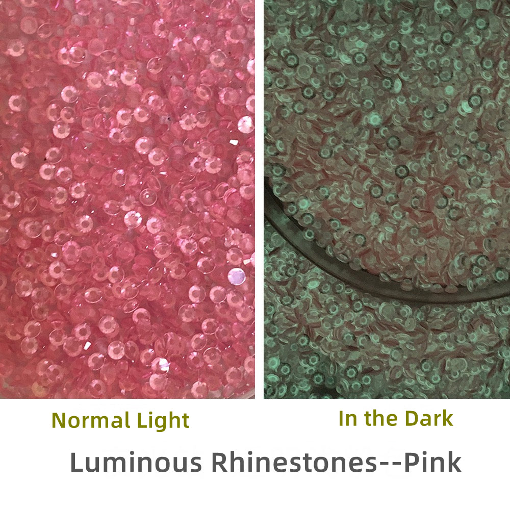 Glowing Rhinestones 3mm  (Strong Luminous)