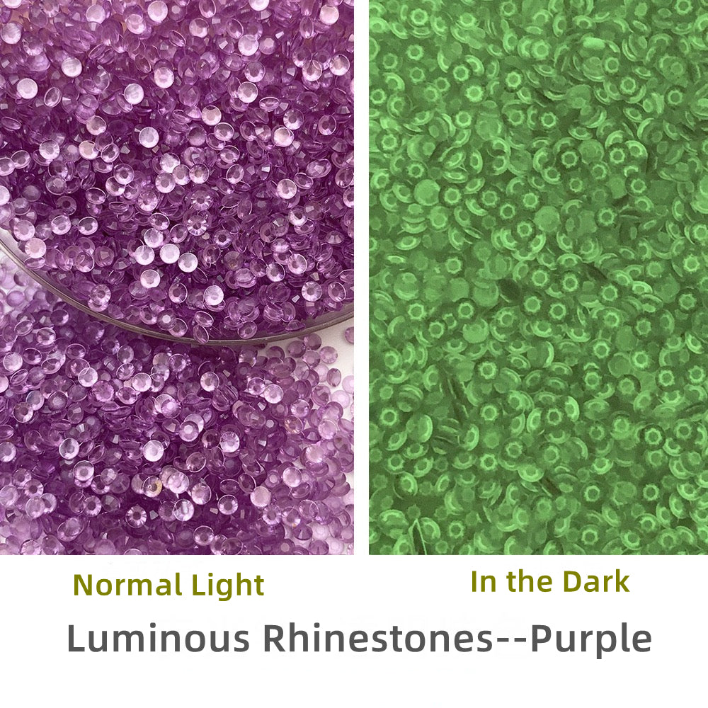 Glowing Rhinestones 3mm  (Strong Luminous)
